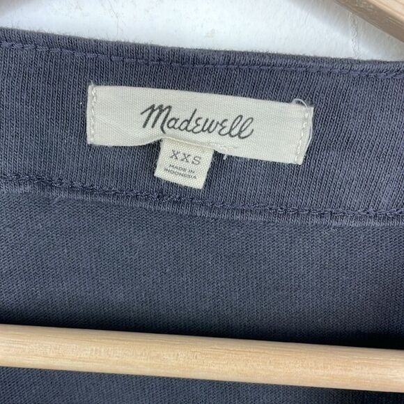 MADEWELL DARK GREY ORGANIC COTTON PATCH POCKETS CARDIGAN TOP Sz XXS - Picture 7 of 14